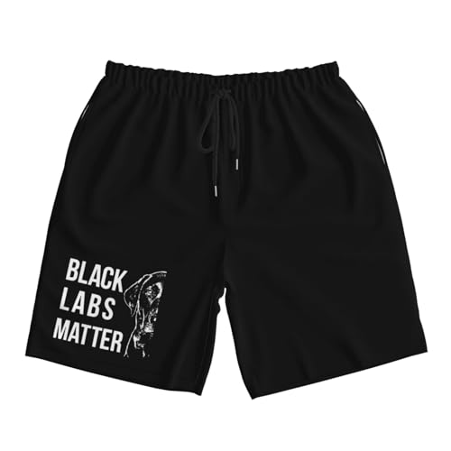 Labrador Black Labs Matter Mens Swim Trunks Quick Dry Board Shorts 7
