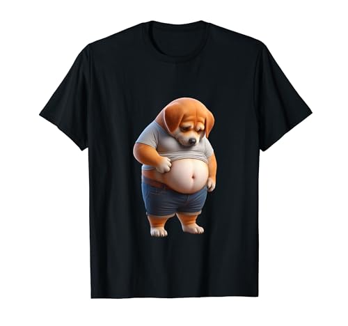 Funny Fat Dog Chonk Dog Design Chubby Canine Dog Lovers Camiseta