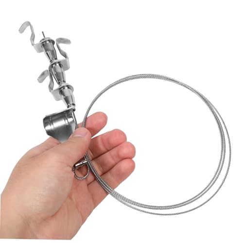Image of VILLCASE 2Set Heavy Duty Picture Hanging Hardware Adjustable Wire Kit with Hooks for Securely Hanging Art Photos and Mirrors for Versatile Use