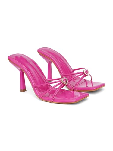 Image of TRYME Elegant Stilettos Heels for Women | Comfortable Slip-On Dress Sandals | Fashion Pencil Heel Footwear