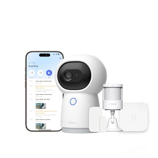 Aqara Système de Sécurité Y100, 2K PT Caméra Hub G3 et 3 Capteurs Intelligents, HomeGuardian, Automatisation Locale, alertes 24/7, Compatible HomeKit, Google Home, Alexa