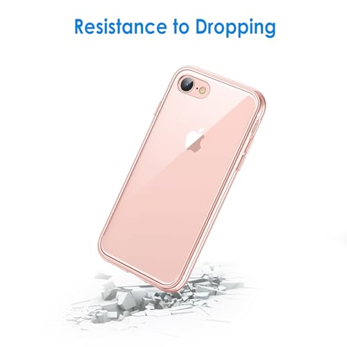 Image of JETech Case for iPhone SE 3 /2, iPhone 8 /7, Anti-Yellowing, Rose Gold