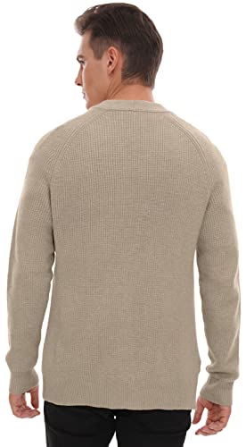 Sailwind Men's Long-Sleeve Cardigan Sweater Soft Cable Knit Sweater For Men Us Large Khaki #TOP3