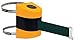 Tensabarrier 897-15-C-35-NO-G6X-A Yellow Concealed Mount Wall Unit with Wire Clip Belt End, 2" Wide, 15