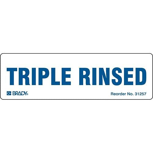 Brady 31257LS, 141572 0.86 x 2.87 Triple Rinsed Paper Label (8 Pack of 250 pcs)
