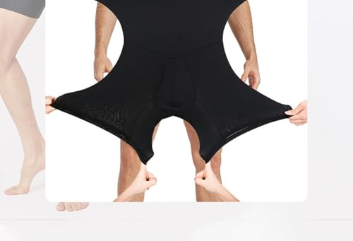 Men's high waisted tummy sculpting pants, shaping boxer briefs with high elastic waist support4