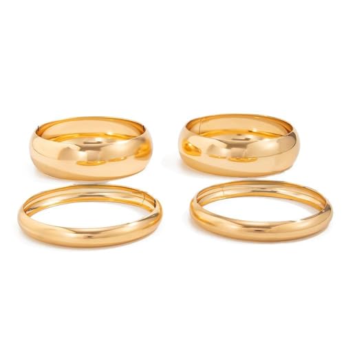 XFSRG Bracciale Donna Elegante in Oro e Argento Braccialetti Amicizia di Alta Qualità Gioielli Donna Moderni per Occasioni Speciali (Oro)