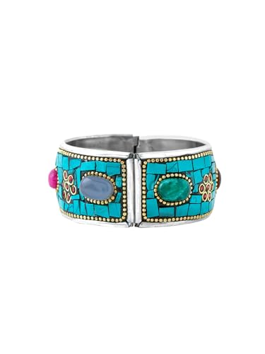 Yellow Chimes German Oxidised Silver Cuff Tribal Kada Traditional Antique Designer Kada Bangle Bracelet for Women and Girls (Design 7) (B0DBLJB9QX) Amazon Price History, Amazon Price Tracker