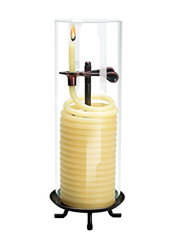 Candle by the Hour 80-Hour Citronella Candle, Glass Cylinder, Eco-friendly Natural Beeswax with Cotton Wick