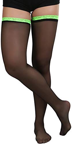 Image of ToBeInStyle Women's Nylon Thigh High Schoolgirl Opaque Stockings