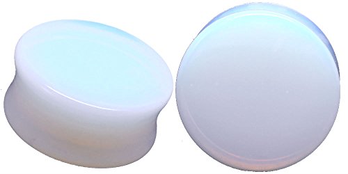 Opalite Organic Stone Ear Plugs Gauges Sold in Pairs