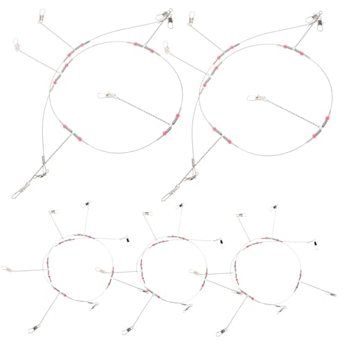 Mipcase Reliable Fishing Trace Rigs Stainless Steel Leader Wire for Fishing Anti-Tangle Spring Feeder