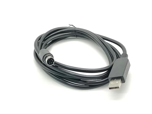 Pidwaok USB - Mini DIN 6ピン プログラミングケーブル 1.8M 三菱Qシリーズ PLC QC30R2 通信ケーブル用