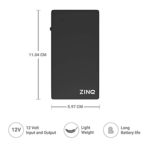 Image of Zinq Technologies Mini Ups for 12V Routers, High Power Fiber Routers, Broadband Modems | Seamless Automatic Switching | Upto 4 Hours Power Backup During Power Cuts (Black)