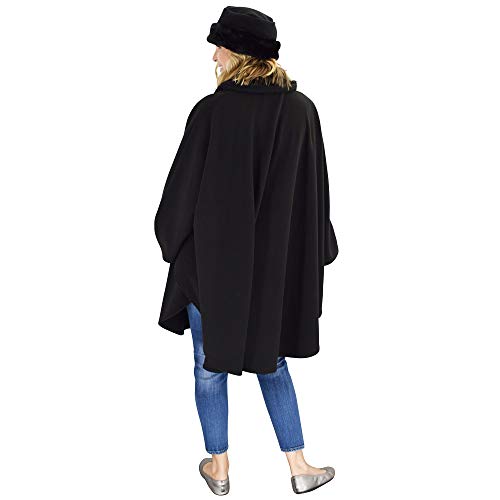 Le Moda Women's Sherpa Trim Polar Fleece Wrap with Matching Gloves and Hat | Winter Collection | One Size Fits All2