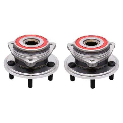 AutoShack Front Wheel Hub Bearing Pair of 2 Driver and Passenger Side Replacement for 1999-2001 Jeep Cherokee 1999-2003 2004 2005 2006 Wrangler 2000-2006 TJ 2.4L 2.5L 4.0L 4WD RWD 5-Lug HB613160PR
