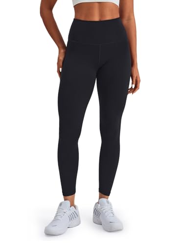 K-Swiss Leggings for Women - Soft Stretchy High Waist 25' with Pockets Lounge Yoga Pants Workout Running Casual, Black M