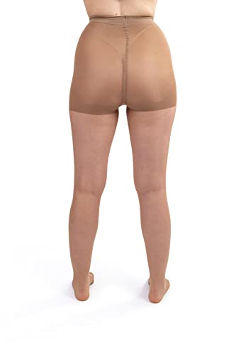 Silky Toes 2 Prs Control Top Pantyhose for Women, Run-Resistant Stockings with Tummy Control3