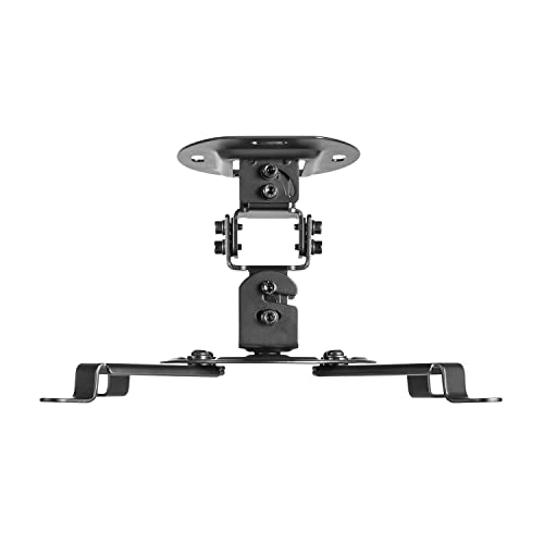 AISENS   CP03TSR 127   Soporte Universal Eco Giratorio, INCLINABLE DE Techo para PROYECTOR 13.5KG, Negro
