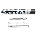 Champion Dual Action Air Pump for Balls (Black/White/Tin Oxide), Replacement Hand Pump with Dual Action Design, Pressure Gauge, Flexible Hose & 3 Needles, Easy-to-Use, for Sports and Exercise Balls