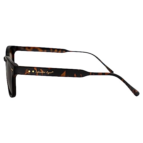 Guam Polarized Sunglasses for Men or Women Dark Tortoise Frame w/Double Metal Rivets & Brown Lens3