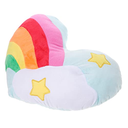 AUTSUPPL Rainbow Hearts Pillow Heart-Shaped Throw Pillow Soft and Cozy Pillow for Home Office Car Family and Friends