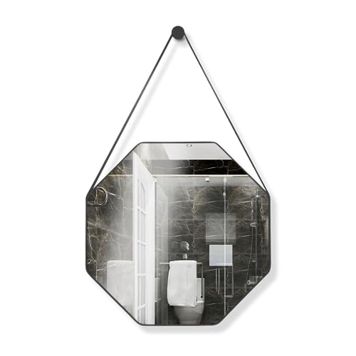 Espelho Decorativo Adnet Octogonal 60cm Preto