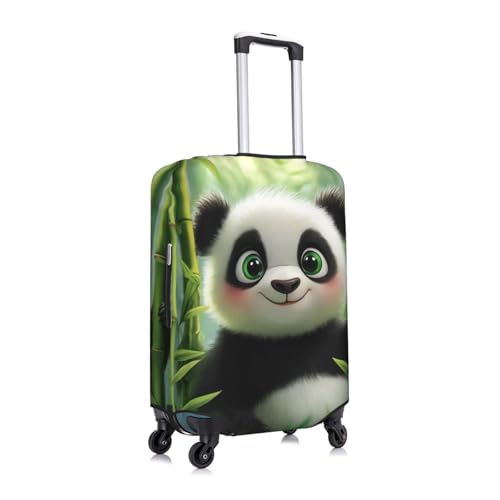 Lovely Panda Bamboo Forest Luggage Cover Protector Suit Case Cover Elastic Washable Anti-Scratch For 18-32 Inch Luggage X-Large3
