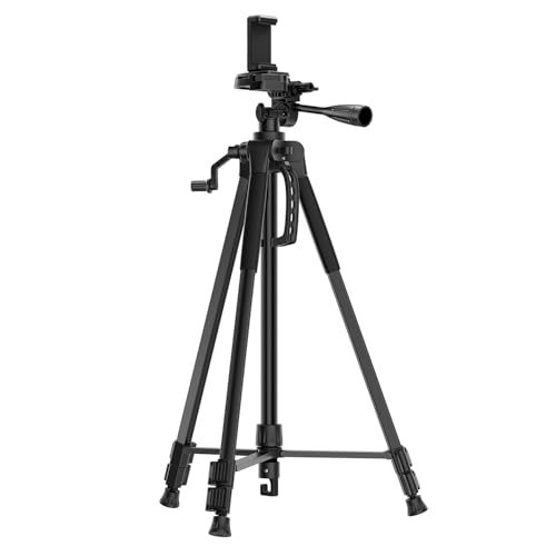 Image of Amazon Basics 67 Inch (170CM) Tripod for DSLR, Camera | Operating Height: 5.57 Feet| Maximum Load Capacity up to 5kg | Portable Lightweight Aluminum Tripod 360 Degree Ball Head | Carry Bag (Black)