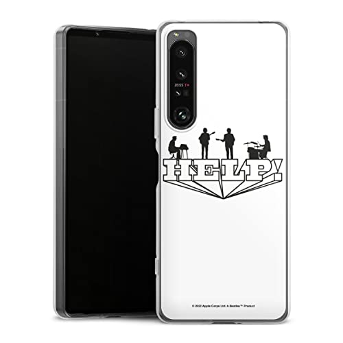 DeinDesign Coque en Silicone Compatible avec Sony Xperia 1 IV Etui Silicone Coque Souple The Beatles Help! Rock ‘n’ Roll - Les Beatles, Paul McCartney, John Lennon, RIngo Starr, George Harrison DeinDesign Coque en Silicone Compatible avec Sony Xperia 1 IV Etui Silicone Coque Souple The Beatles Help! Rock 'n' Roll