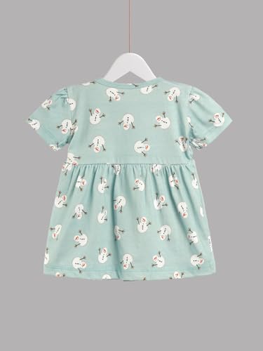 Image of HELLCAT 100% Cotton Baby Frock Dress for Girls - Pack of 3, Soft & Trendy, Short Sleeve