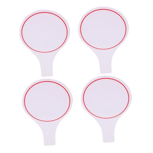 balacoo 4Pcs Handheld Dry Erase Paddle Single Sided Quiz Game Scoreboard for Competitions Outdoor Events Lightweight Portable Writing Boards