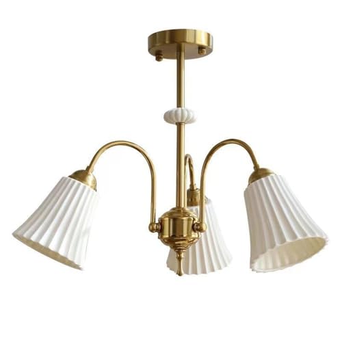 Abat-jour suspendu moderne céramique blanche XJBTBA lustre de chambre