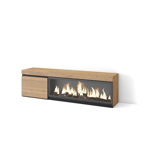 Skraut Home | Meuble TV | Banc Télé | Grand Espace de Rangement | 160 | pour Les TV jusqu'à 65
