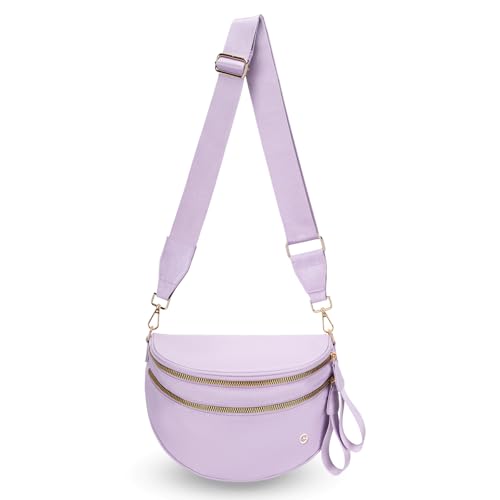 Image of Womens Crossbody Bag, Spacious Nylon Bum Bag Trendy Shoulder Purse with Adjustable Strap Zipped Travel Essentials