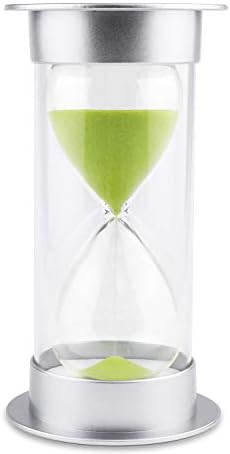 Hourglass Sand Timer 5/10/15/30/45/60 Minutes Sand Glass Timer for Romantic Mantel Office Desk Book Shelf Curio Cabinet Christmas Birthday Gift Kids Games Classroom Kitchen Home Dec (30 min, Green)