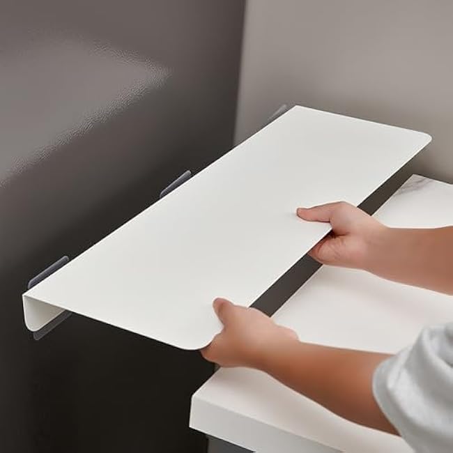 Metal Kitchen Refrigerator Gap Partition Countertop Gap Extension Plate, Refrigerator Side Partition, Gap Cover Between Countertop And Wall, No Drilling Required(Black,60x10cm/24x4in)