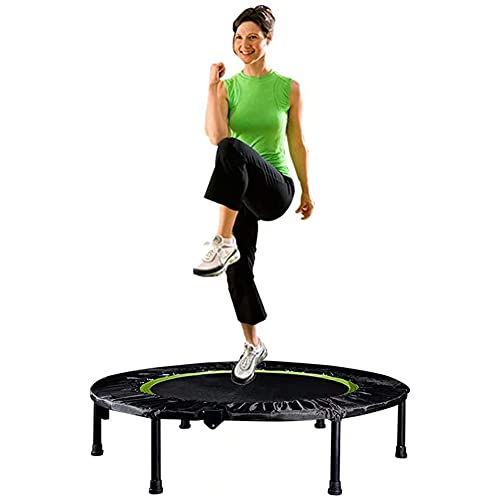 Foldable Sports Trampoline 40in Diameter with Rail Load Capacity 330lb for Both Children and Adults Improve Coordination and Flexibility Shape Shape
