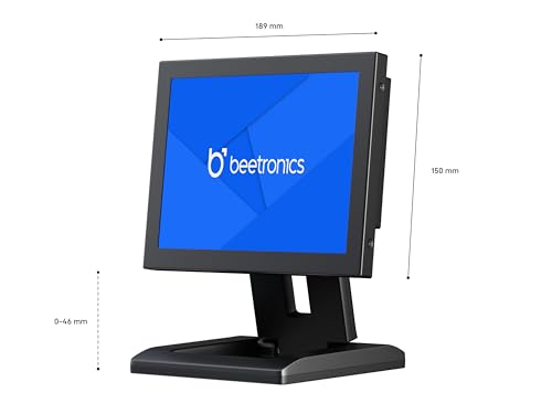 Image of Beetronics 8-Inch Full HD IPS Monitor - Professional Industrial-Grade Display | HDMI, VGA, BNC, RCA Inputs | Durable Metal Housing, Matte Screen, 4:3 Aspect Ratio, Wide Viewing Angle - 8VG7M