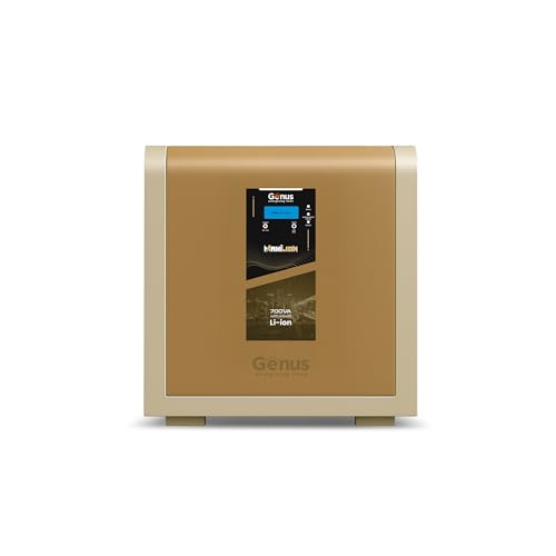 Genus MaxiLion 700 VA 1 BHK Inverter with Upto 12 Year Life Integrated 640Wh Lithium-Ion Battery for Home Office & Shop
