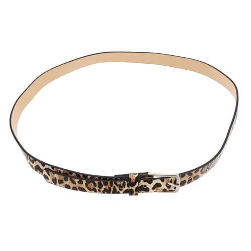 Leopard PU Leather Belt for Women Stylish Vintage Decoration Waist Belt for Jeans and Pants Light Brown Fashion Accessory for Daily and Special Occasions