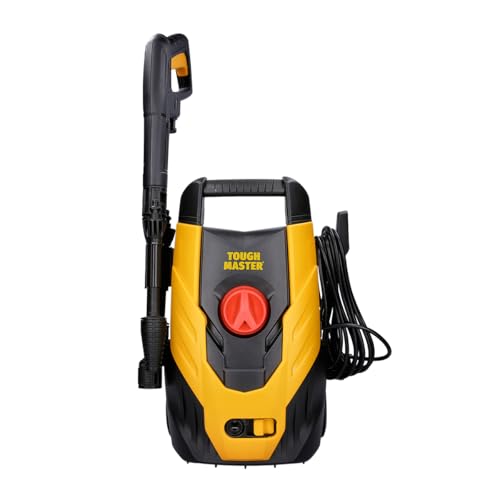 TOUGH MASTER Pressure Washer110 Bar 1400W Flow Rate 390 L/H, High Power Washer For Cleaning Car Vehicle Floor Wall Furniture Patio, Compact Lightweight Portable Jet