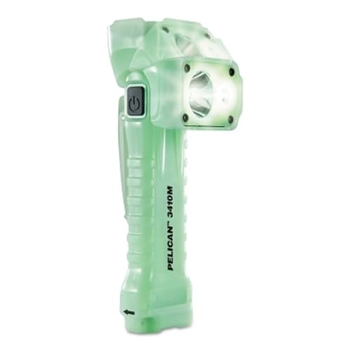 Pelican 3410 Right Angle LED Flashlight with Magnetic Clip (Photo Luminescent Body)
