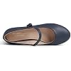 FEVERSOLE Women's Mary Jane Fashion Round Toe Low Heel Slip On Flats