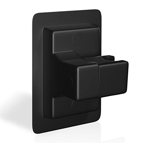 Handbrause Halterung,360° Verstellbarer Brausehalter Duschkopfhalterung ohne Bohren,Starke Paste shower head holder,Universal Einstellbare Duschhalterung(Schwarz) Cover