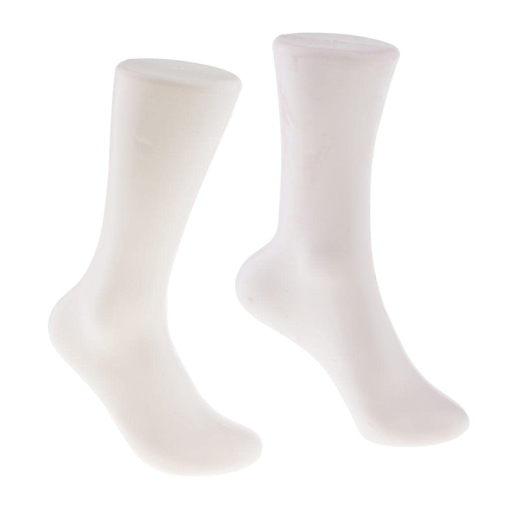 Almencla Men's Light Brown Alcla 2Pcs /Fe Feet Mannequin Foot Thong Sandal Shoe Sock Model Display