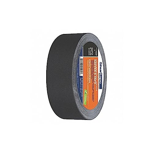 Image of Shurtape P- 628 Professional Grade, Coated Gaffer's Tape, Social Distancing Marking, 48mm x 50m, Black, 1 Roll (138775)