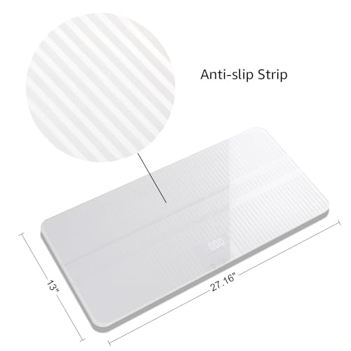 Image of unipaws Digital Dog Scale MAX 220lbs with Bluetooth App and Anti-Slip Strip | Medium-Small Veterinary Scale for Cats, 27 x 13 Inches LCD Platform Pet Scale