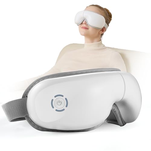 LAOBEN Eye Massager with Heat, Heated Eye Massager with Eye Massage, Eye Gifts with 5 Massage Modes and 180° Folding Design, Comfort & Portable, Perfect for Home, Office, or Travel