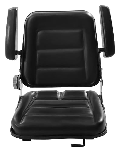 Asiento universal negro, asiento de repuesto for carretilla elevadora, asiento for tractor de jardín, asiento universal for cortacésped, asiento con suspensión for tractor con respaldo ajustable